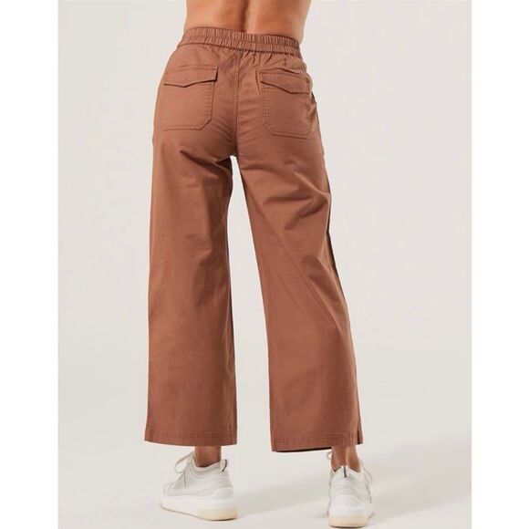 Pact Woven Russet Wide Leg Crop Pant Size Medium - Picture 2 of 7